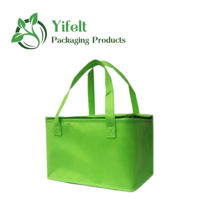 Factoey Wholesale Foldable Non-Woven Aluminum Foil Insulation Picnic Bento Cooler Bag
