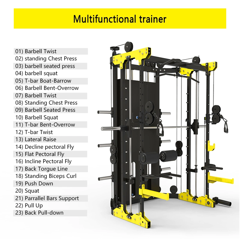 Multi Function Smith Machine Jemy Smith Commercial Home Gym Fitness Equipment Strength Machine Gym Fitness Equipment