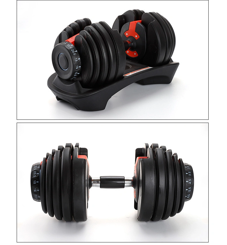 Weight Lifting Training 90 Pounds 40kg Adjustable Gym Equipment Free Weights Fitness Dumbbells Set with Rack