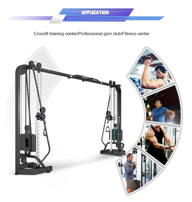 100kgs*2 Weight Stack Adjustable Heavy Duty Fitness Gym Equipment Cable Crossover