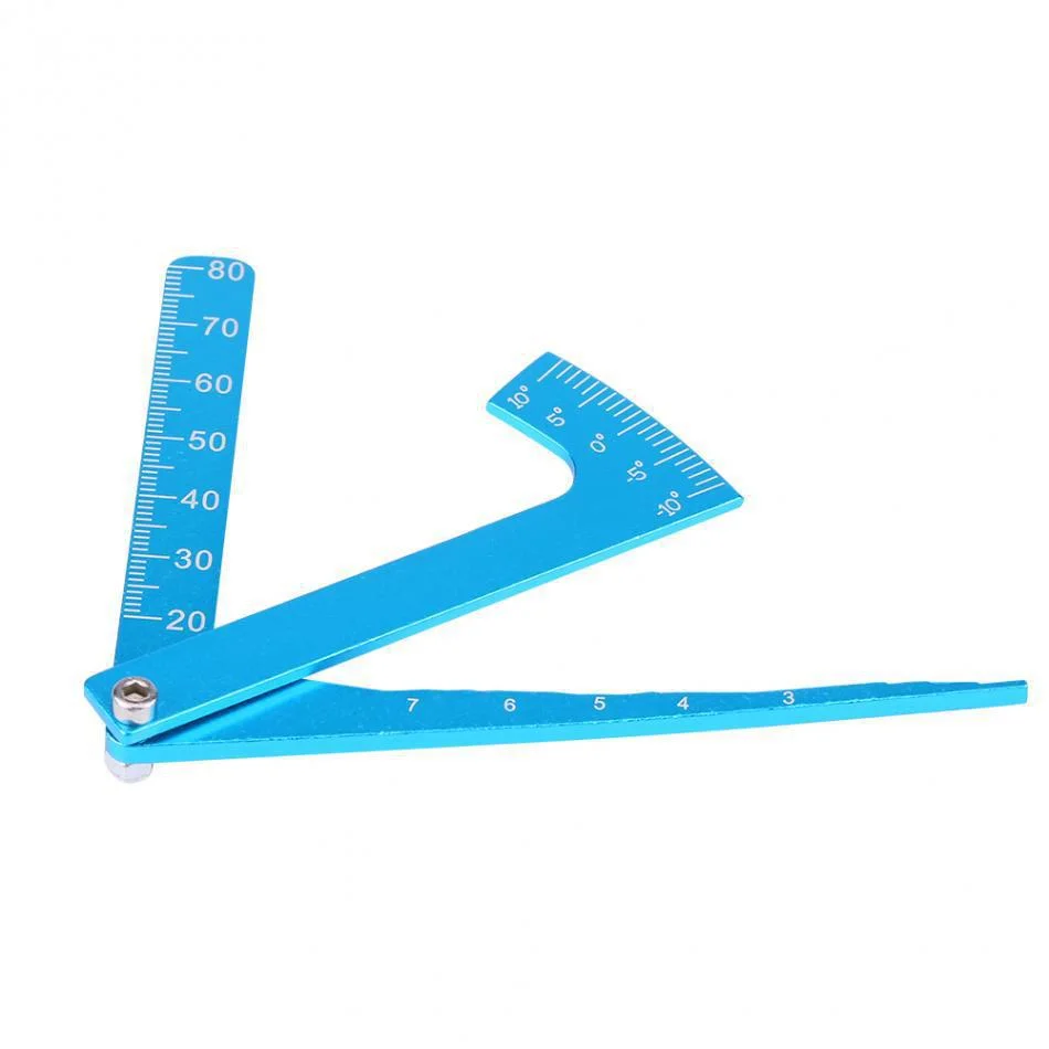 3-in-1 Camber Gauge Ruler Wheel Rim Camber Height Tires Angle Balance Ruler for Tamiya Traxxas Hsp Kyosho Shunting Tools-Black
