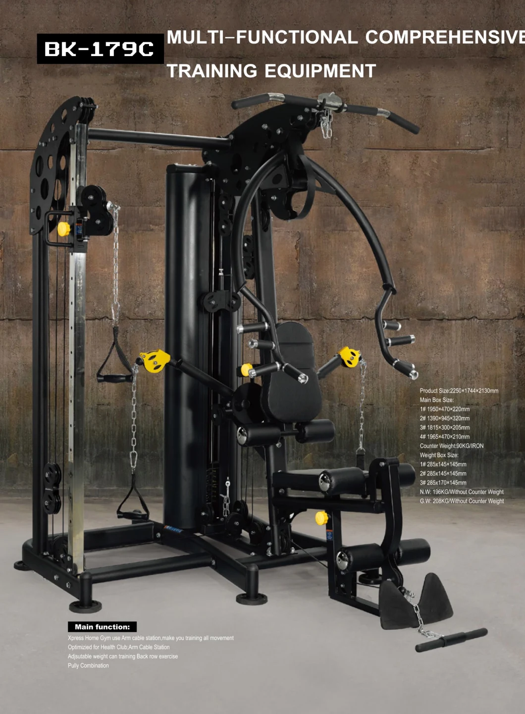 Multi-Function Station Myoung Commercial Fitness Gym Strength Training Equipment