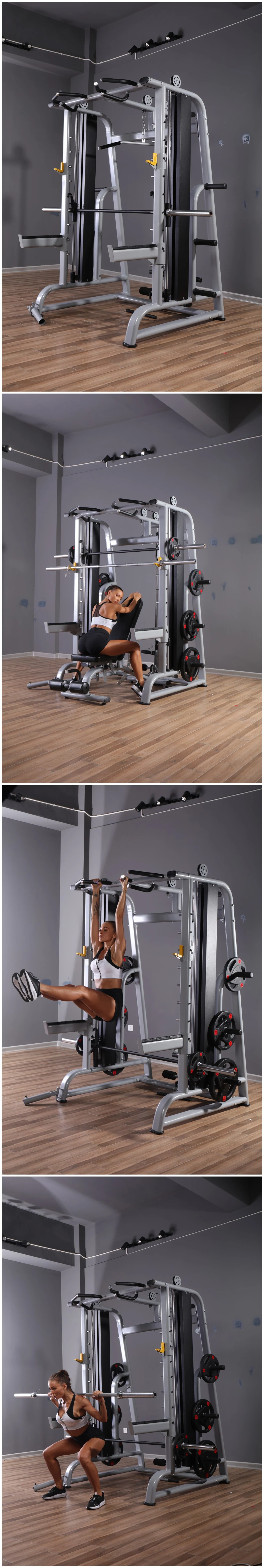Commercial Gym Fitness Equipment Multifunction Comprehensive Smith Strength Machine Chest/Leg Training Home Gym Machine