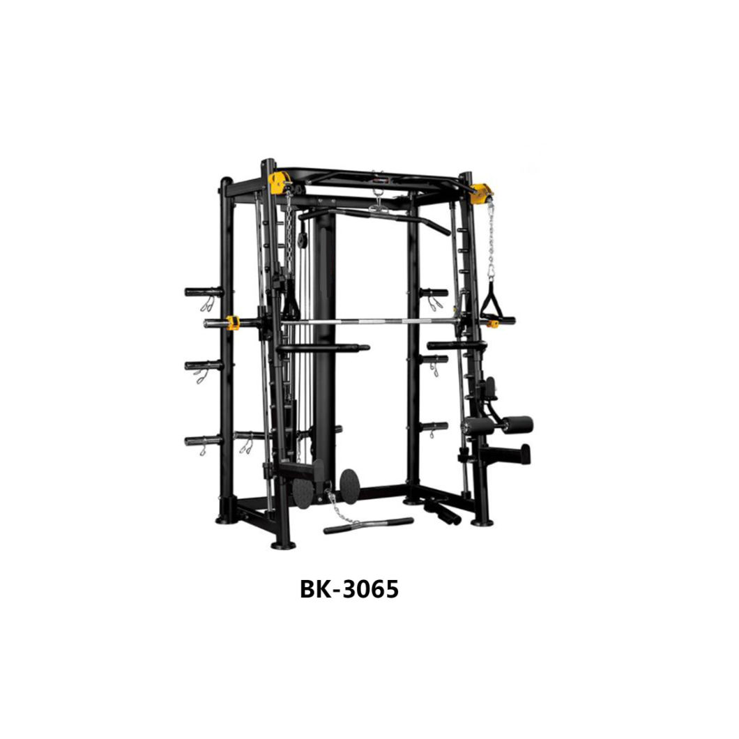 Home Body Building Multifunctional Power Cage Squat Rack with Weight Lifting Training Gym Smith Machine