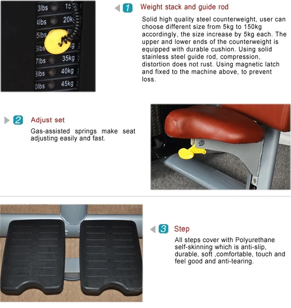 Standing /Seated Calf Machine Gym Strength Equipment Body Fitness Equipment