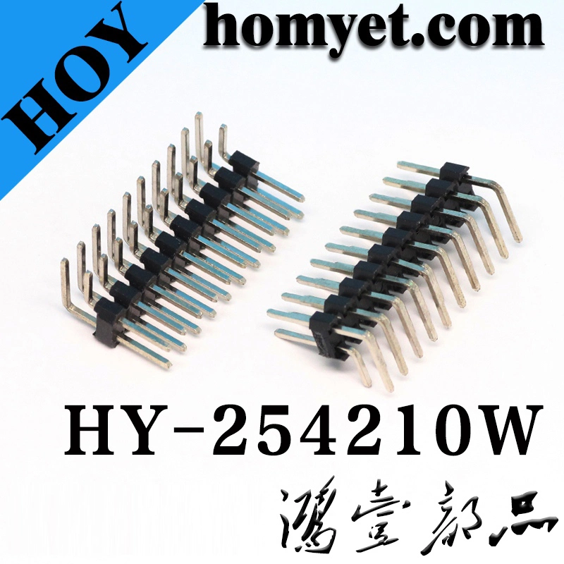 2.54mm Double Row Vertical Right Angle Male Pin Header