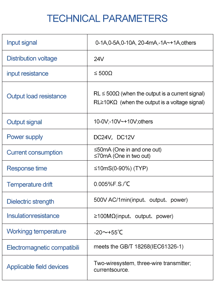 PLC Industry High Quality Isolator 0-10V Converter Passive Analog Signal Isolator