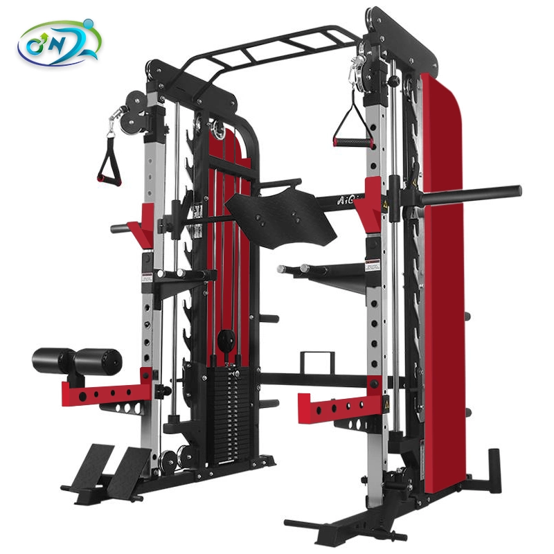 Ont-R38 Commercial Gym Fitness Equipment Multi Functional Trainer Smith Machine Power Rack