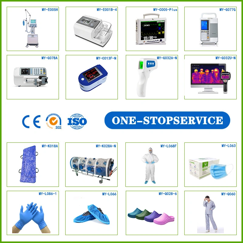 Medical Equipment Body Bag/Shoe Cover/Gloves/Infusion Syringe Pump/Pulse Oximeter/Patient Monitor/Thermometer/Ventilator