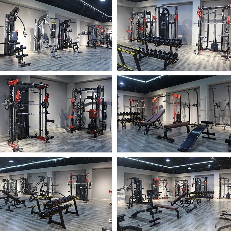 China Supplier Weight Stack Functional Trainer Smith Machine with Squat Rack Push up Lat Pull Down
