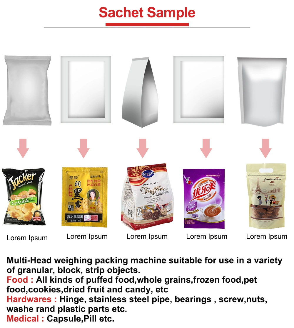Bg Vertical Granule Packing Machine Pasta Butterfly Noodle/Puffed Food Pouches Packaging Machine