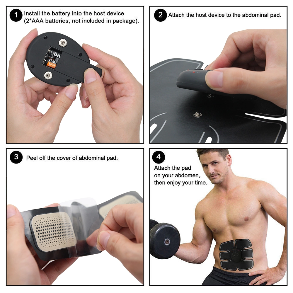 Wholesale Muscle Stimulator EMS Massager Abdominal Muscle Exerciser Belly Leg Arm Exercise Workout Gym equipment