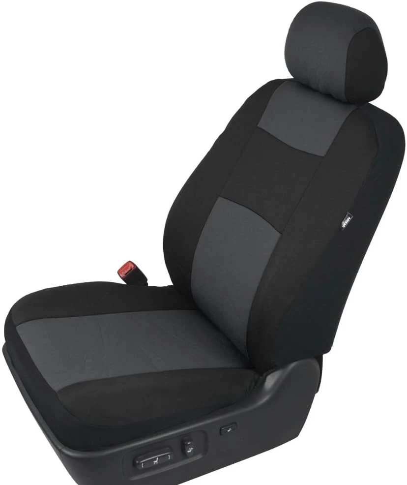 Universal Fit Flat Cloth Pair Bucket Seat Cover, (Black) (Fit Most Car, Truck, SUV, or Van)