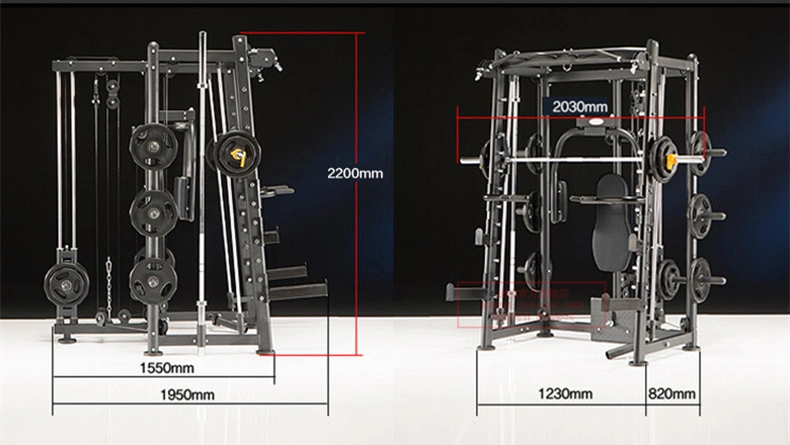 Commercial Use Fitness Equipment Functional Trainer Smith Machine Squat Rack Multi Functional Machine