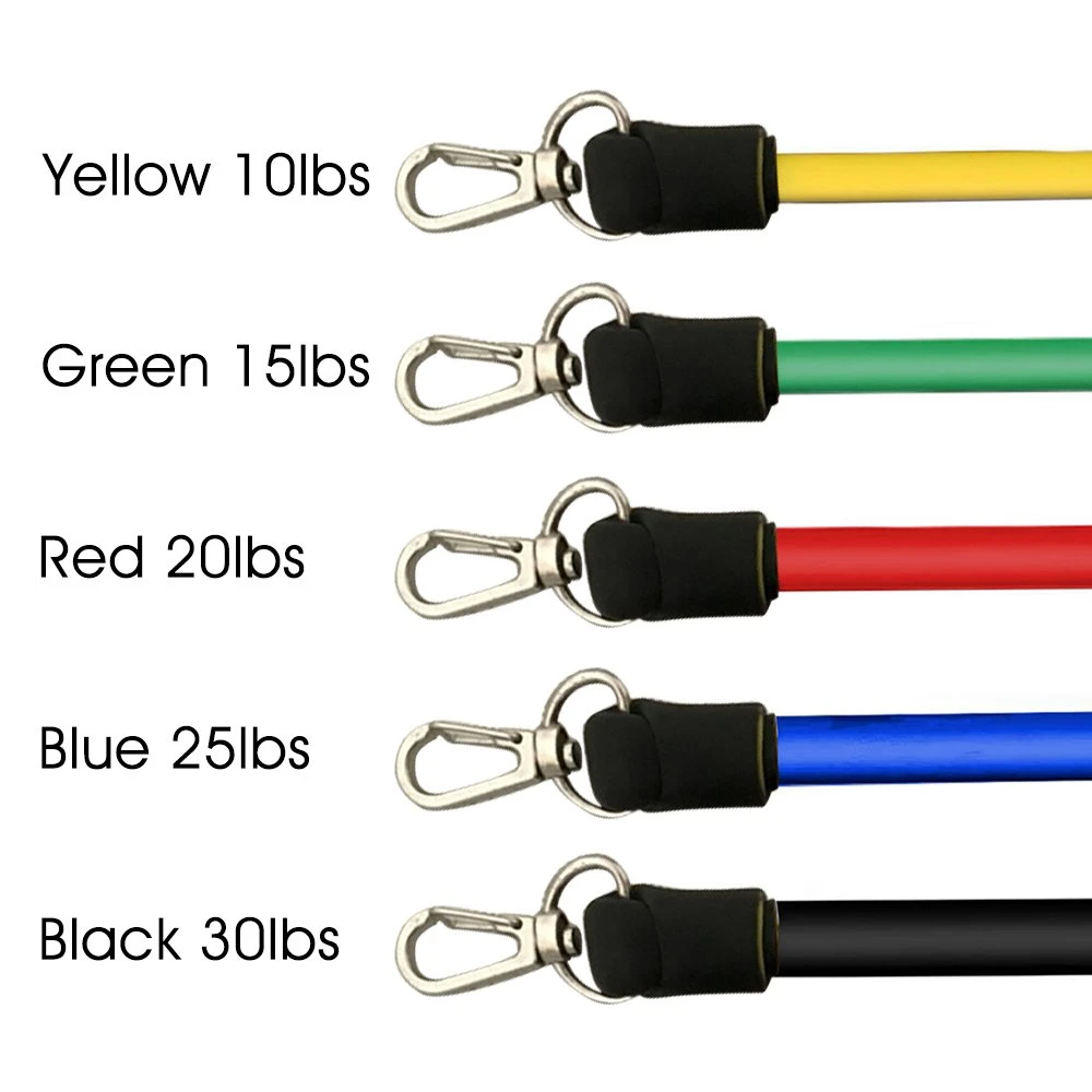 11PCS/Set Pull Rope Latex Tube Fitness Exercises Resistance Bands for Gym Home