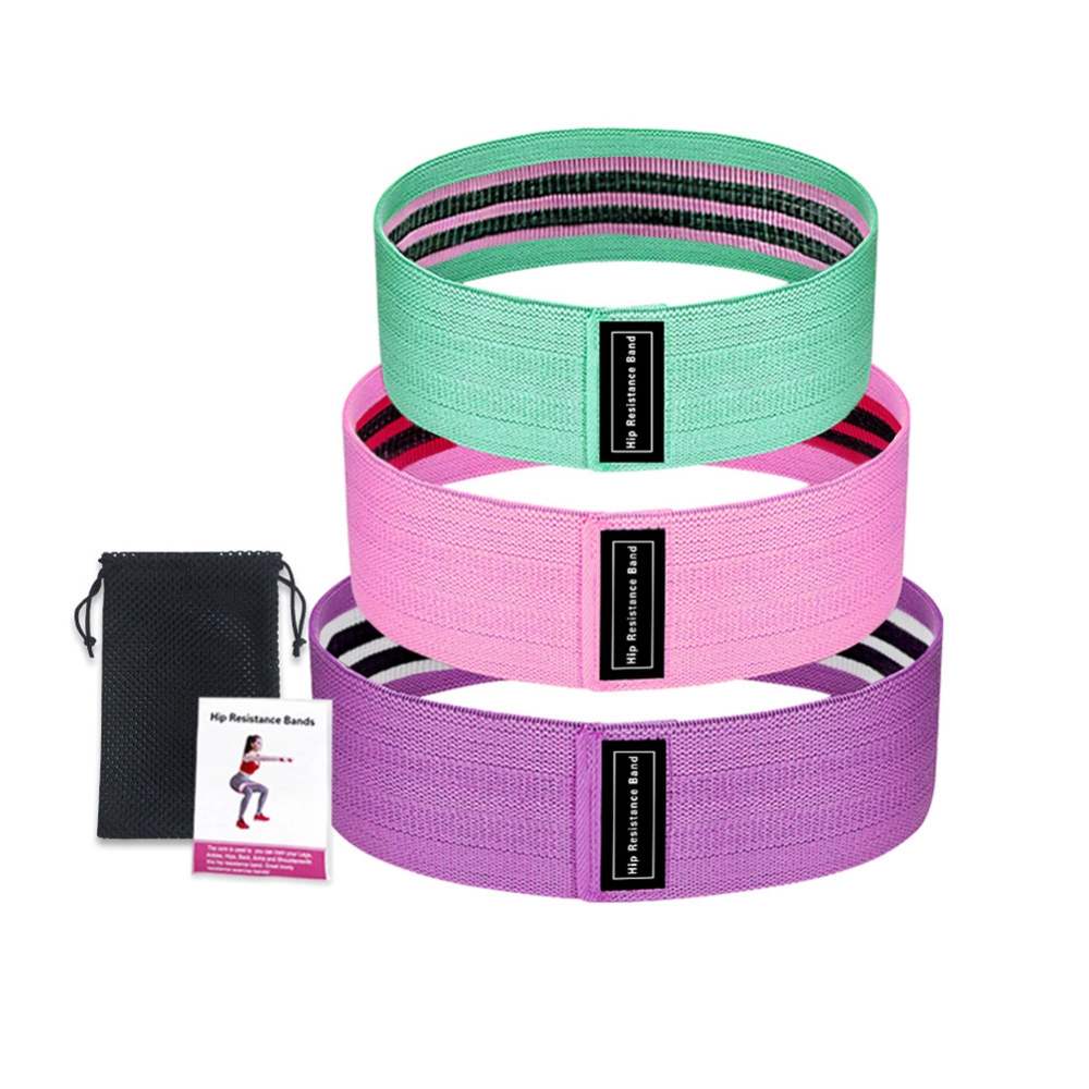 Custom Logo Packaging Booty Exercise Workout Cotton Glute Band Hip Band Fabric Resistance Bands Fitness Gym Equipments Workout