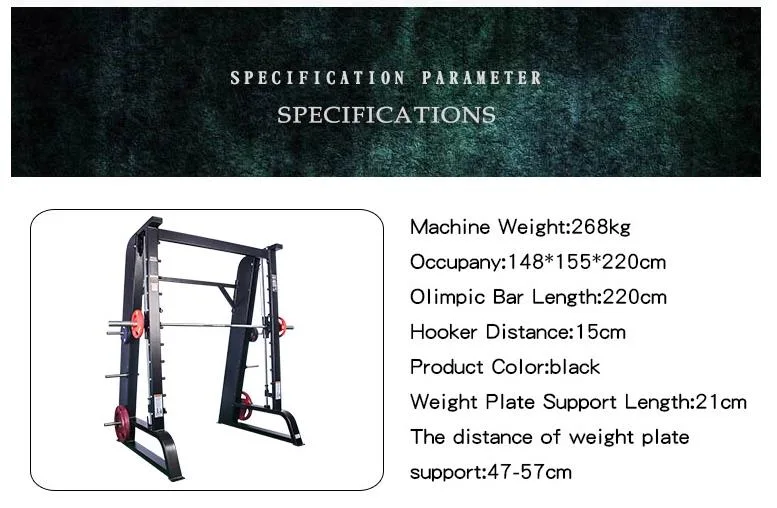 Commercial Gym Body Workout Smith Machine with Weight Bench