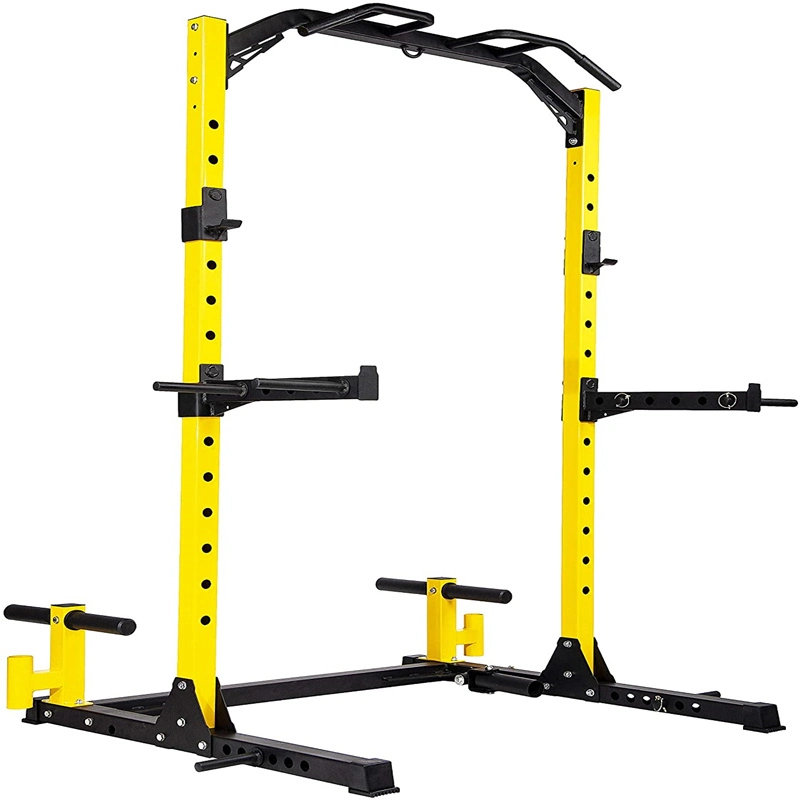 The Latest Multifunctional Half Rack, Household Bench Press Weight Lifting Barbell Rack, Fitness Equipment Squat Rack Half-Frame Fitness Rack