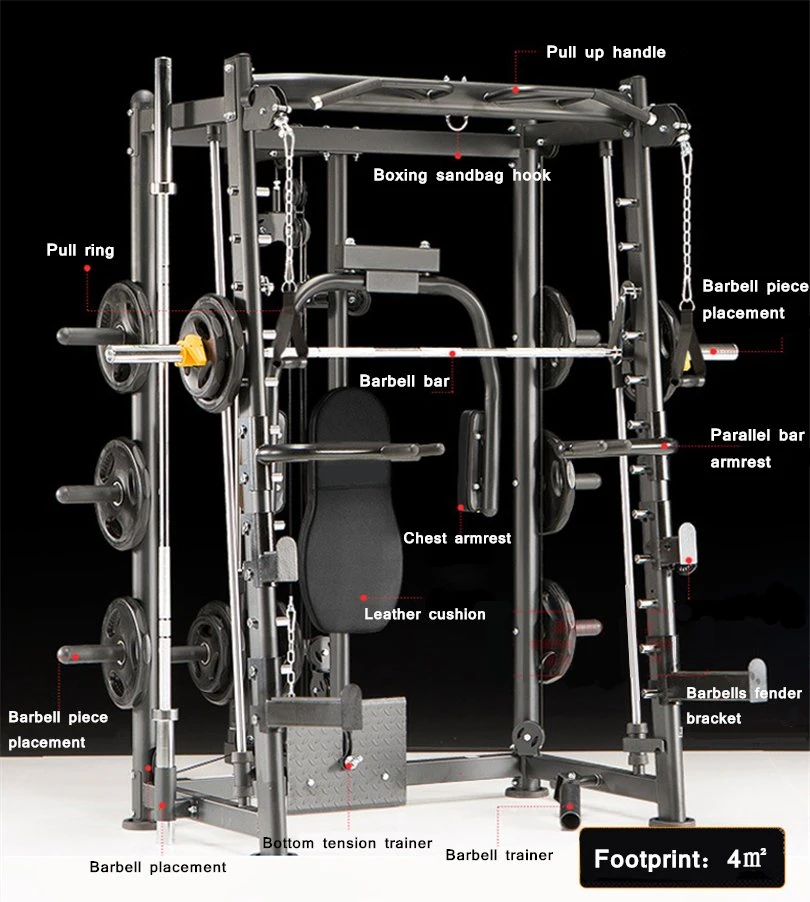 Commercial Use Fitness Equipment Functional Trainer Smith Machine Squat Rack Multi Functional Machine