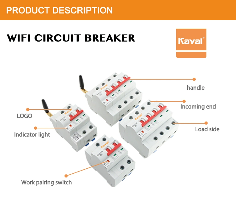 Free Sample! 2p 4p Circuit Breakers WiFi MCB