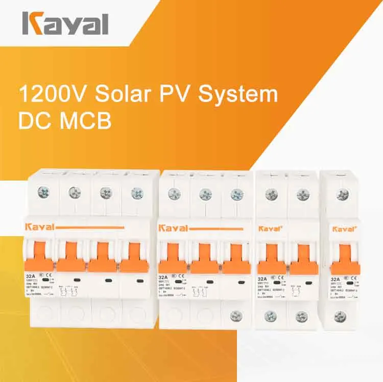 Kayal Solar PV System 40A 450volt 1200V Single Pole DC Circuit Breaker