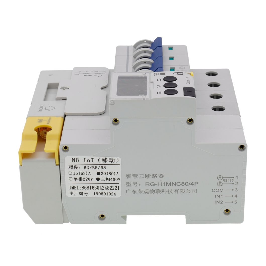 GPRS 4G High Voltage Smart Circuit Breaker 32A 63A 80A