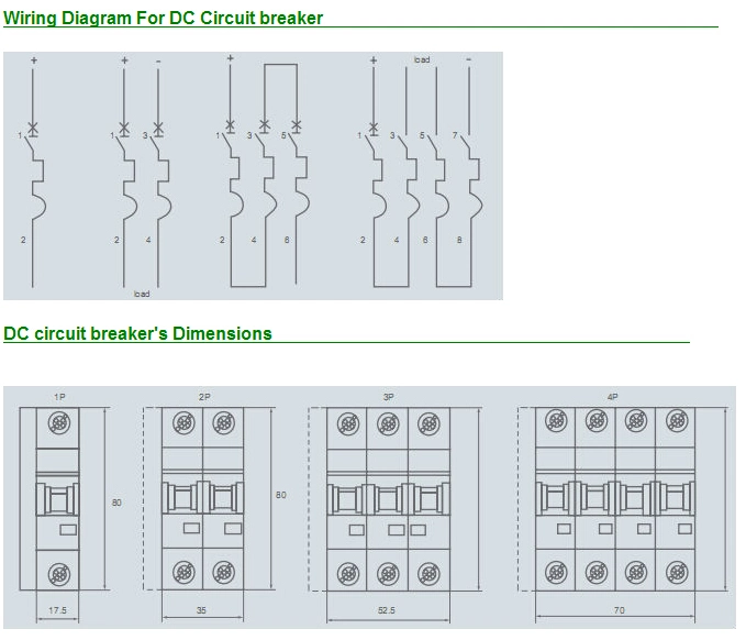 Mini DC Circuit Breaker DC MCB (SAA, TUV, IEC, CE,)