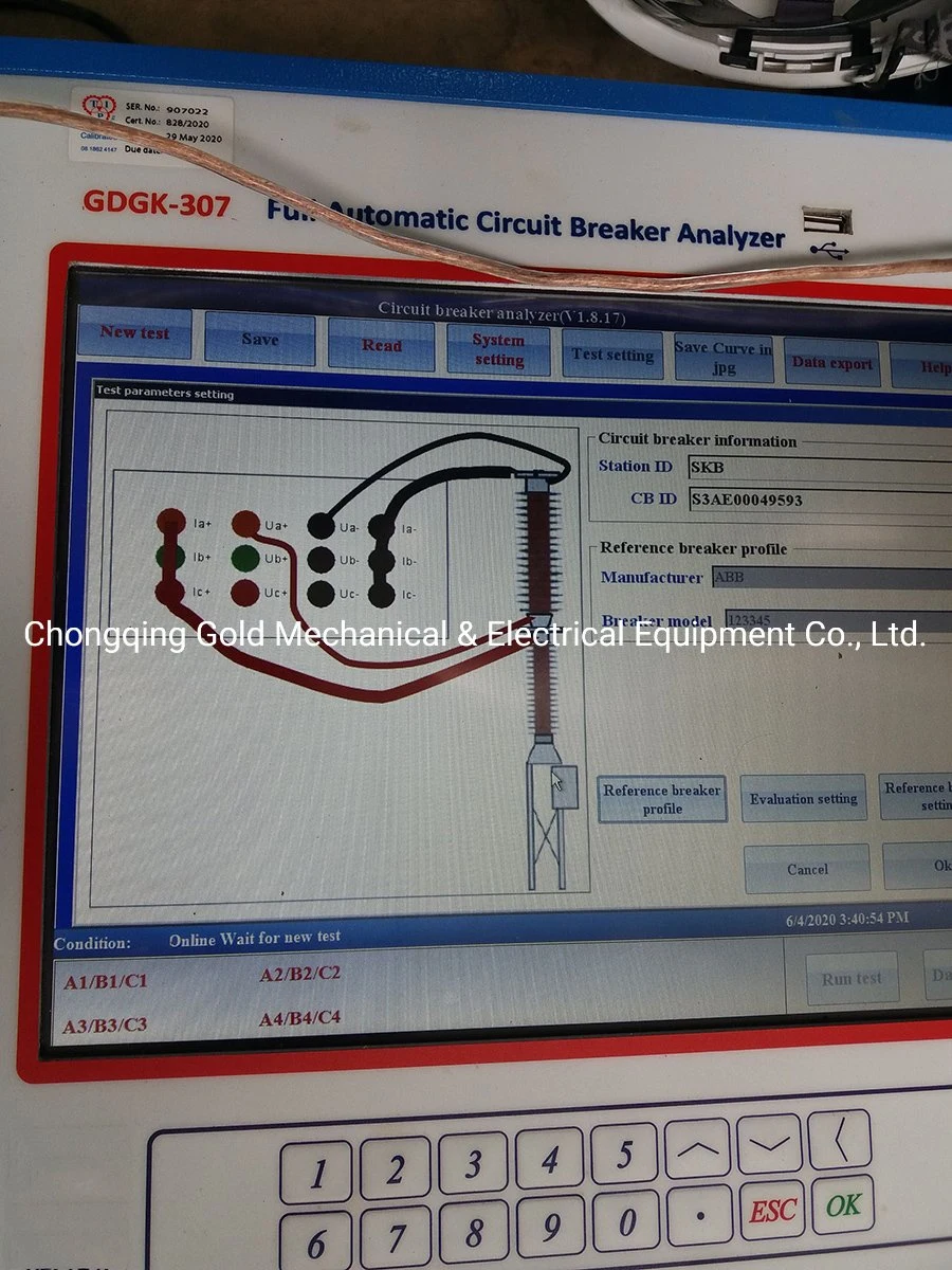 CB Circuit Breaker Time Trip Velocity Analyzer High Voltage Switch Circuit Breaker Characteristics Analyzer