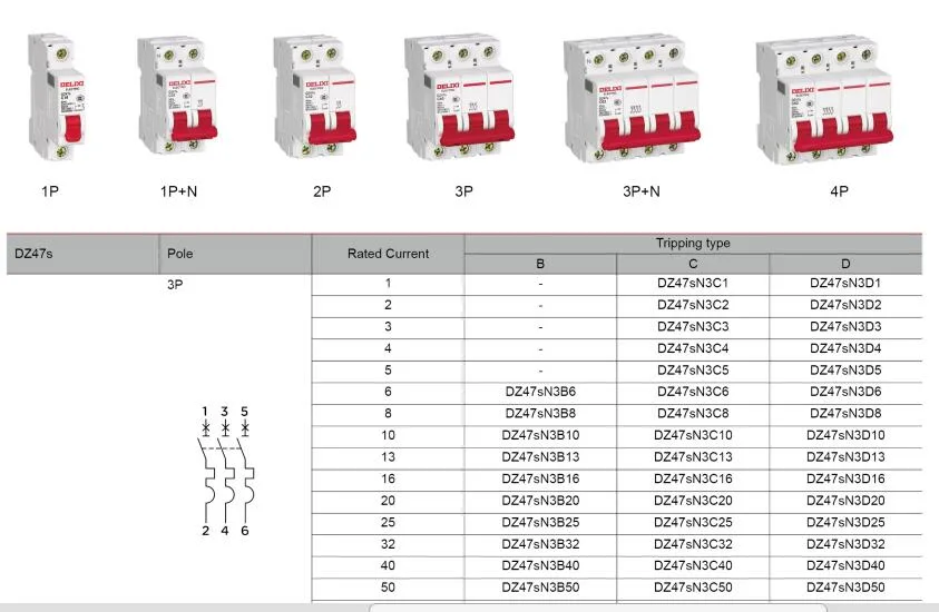 Wholesale Stable Quality High Breaking MCB Safe Miniature Circuit Breaker Electrical Circuit Breaker 3p MCB