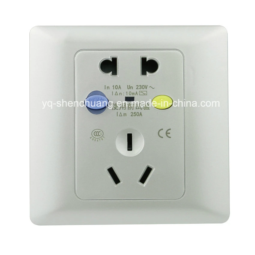 Silver New Ground-Fault Circuit Breaker Outlet