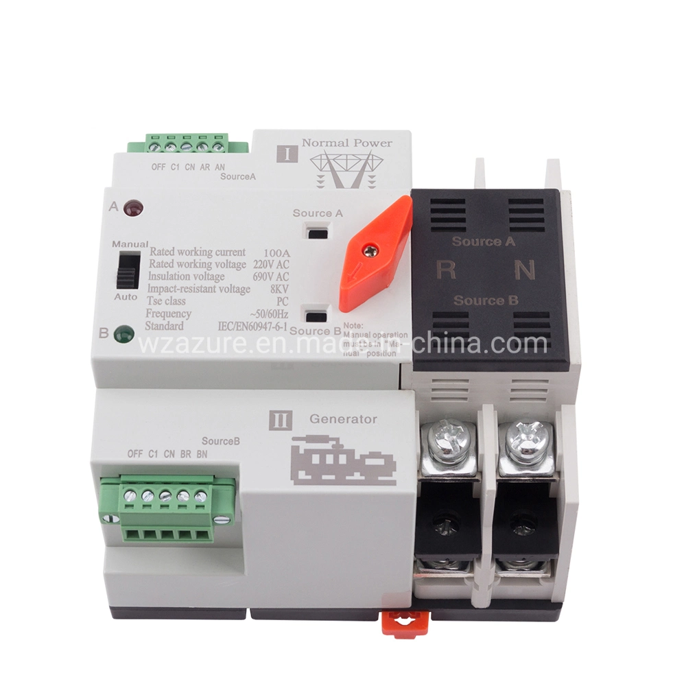 Dual Power Supply Automatic Transfer Switch 4p 63A Circuit Breaker