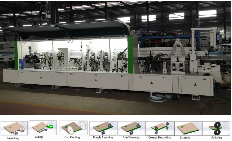 Woodworking Machinery PVC Melamine Pre Milling Automatic Edge Bander