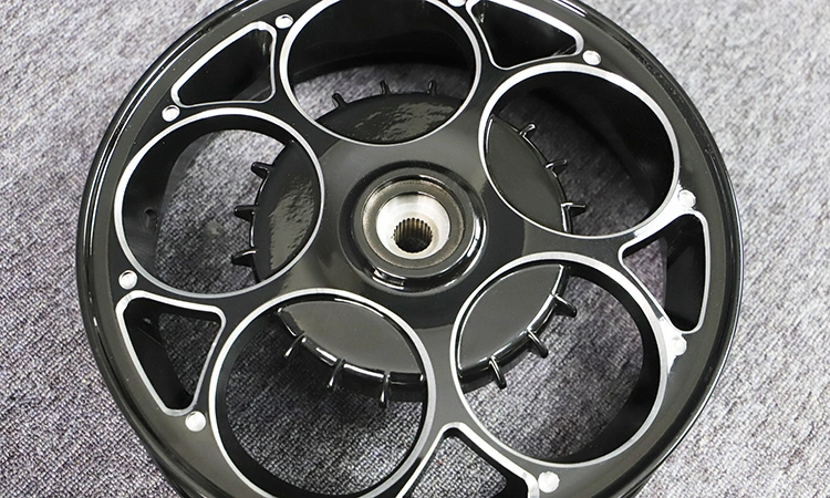 Borske Black CNC 3X12 Inch Aluminum Front and Rear Disc Wheel Aluminum Wheel Rim