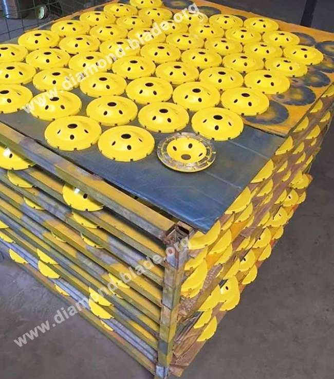 Double Row Brazing Diamond Grinding Cup Wheel for Concrete for Floor Grinder Machine