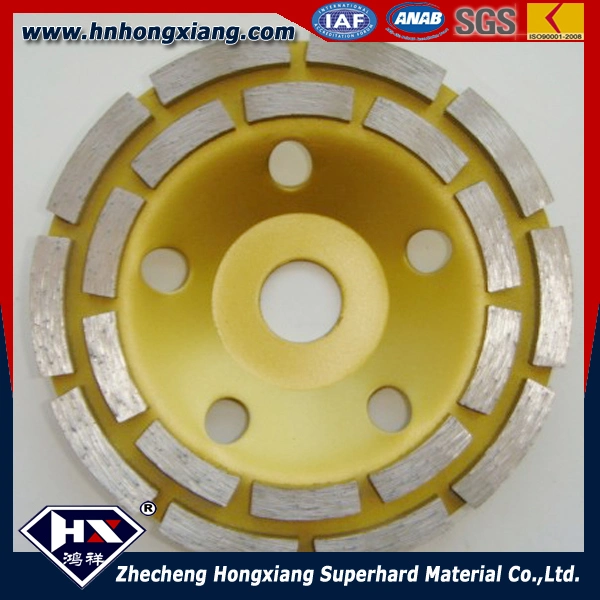 Fast Grinding Double Row Diamond Cup Grinding Wheels for Concrete