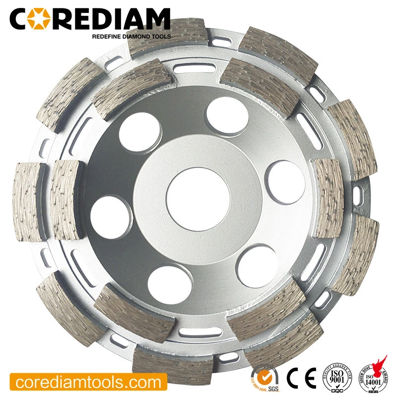 115mm Double Row Diamond Grinding Cup Wheel/ Concrete Grinding Wheels