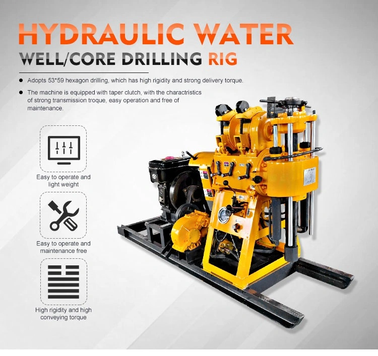 Diamond Core Drill Bit Welding Machine 200m Soil Sample Core Drill Rig