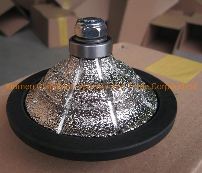 Vacuum Brazed Diamond Router Bit Profile Grinding Wheel for Angle Grinder on Granite Marble Stone