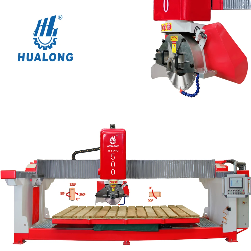 Hualong Machinery CNC Stone Processing Granite Countetop Milling Drilling Bridge Saw Stone Cutter Machine