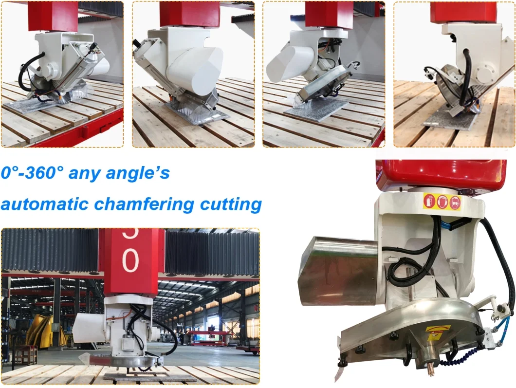 China Italy Cooperated 5 Axis CNC Bridge Saw Cutting Milling Machine