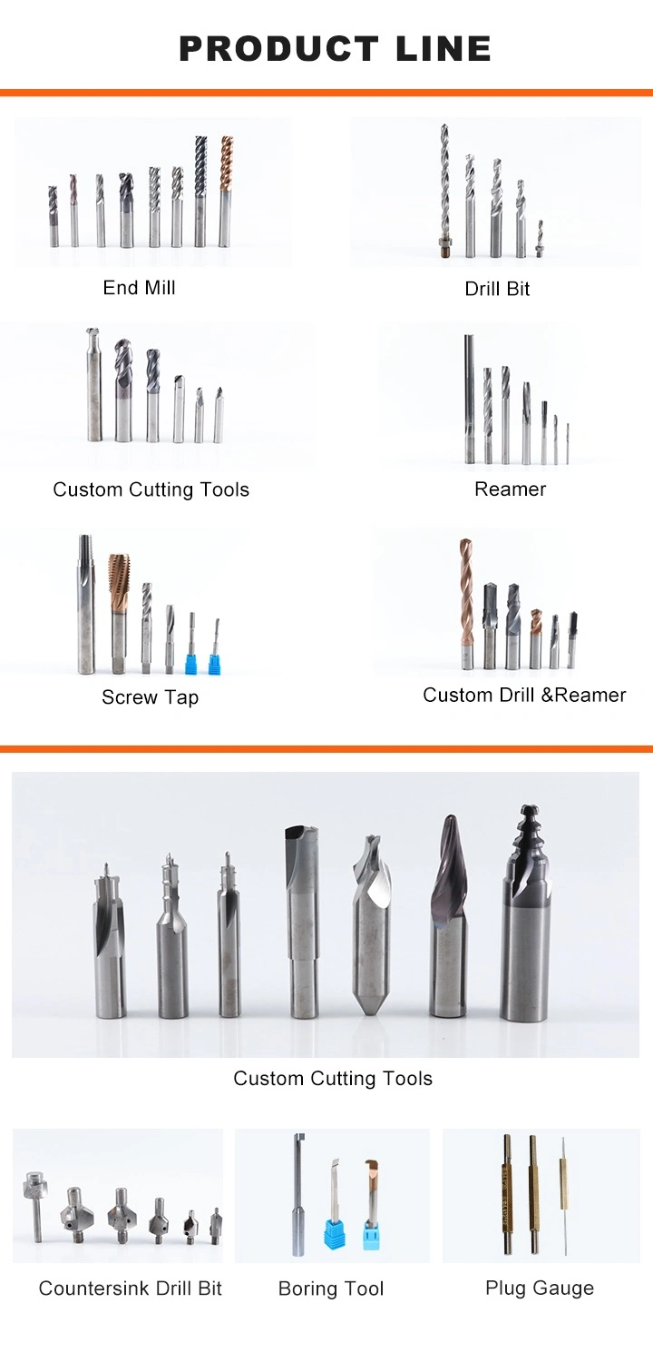Customized Type Solid Carbide T-Type End Mill Used to Milled Thread