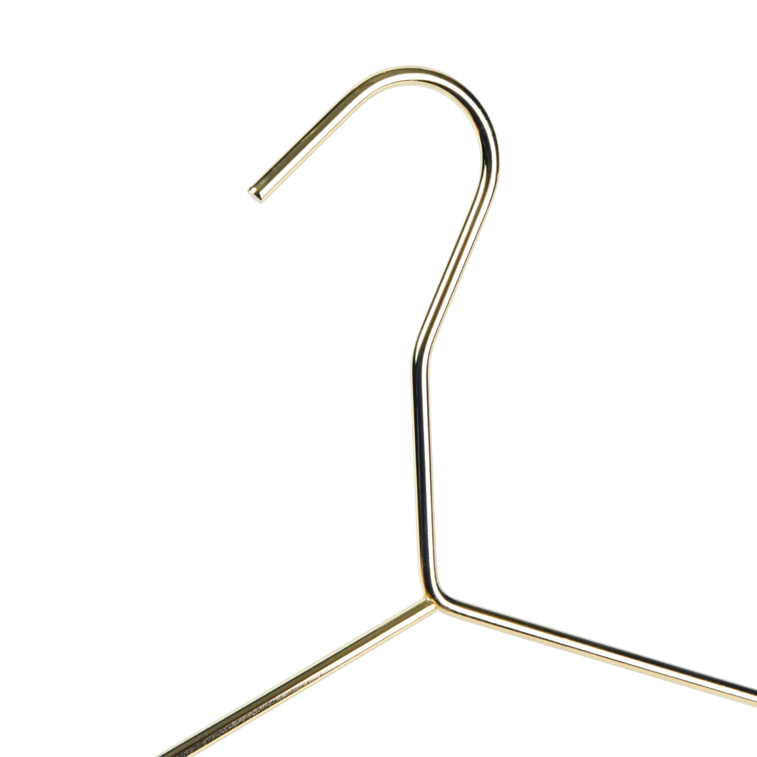 Heavy Duty Durable Space Saving Gold Metal Wire Hangers for Clothes