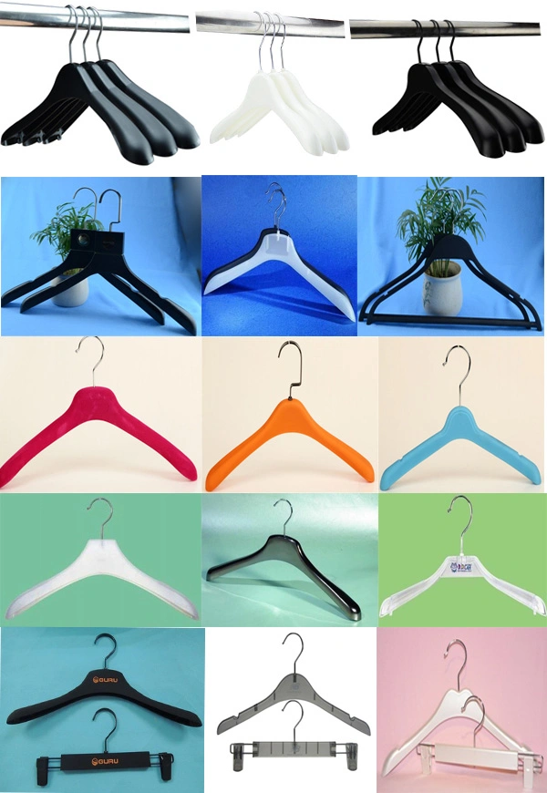 Wholesale Men Plastic Hanger Suit/Coat Clothes Hanger for Customized