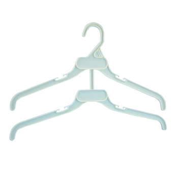 White 2 Layer Plastic Clothes Hanger with Notch Coat Hangers