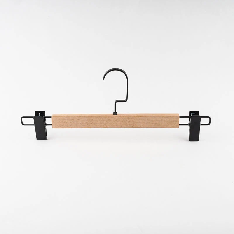 Hanger Rack for Trousers with Clips Wooden Hangers