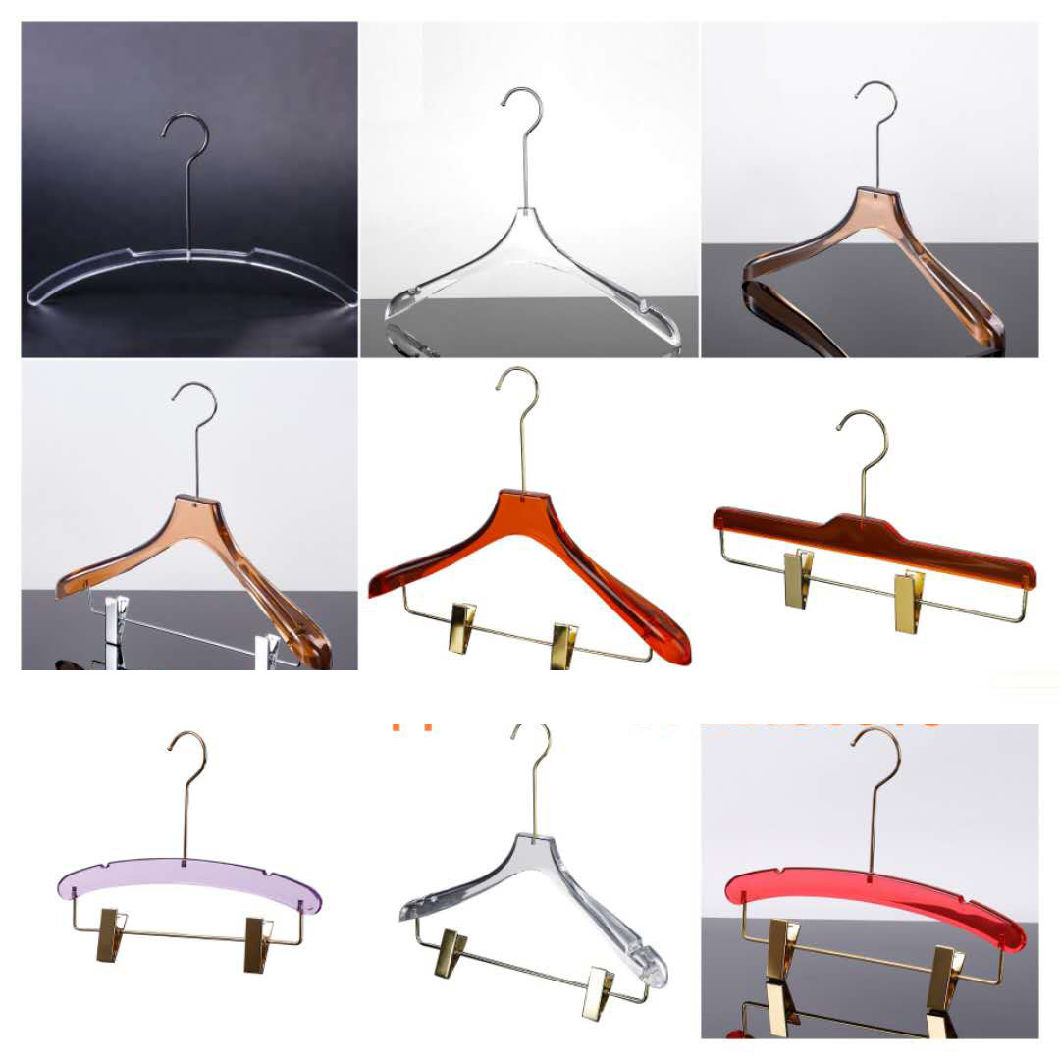 Luxury Customised Injection Molding Acrylic Suit Hanger Clothes Hanger