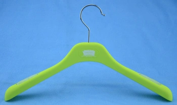 Rubber Coated Fluorescent Green Cloth Plastic Hanger for Coat Dress