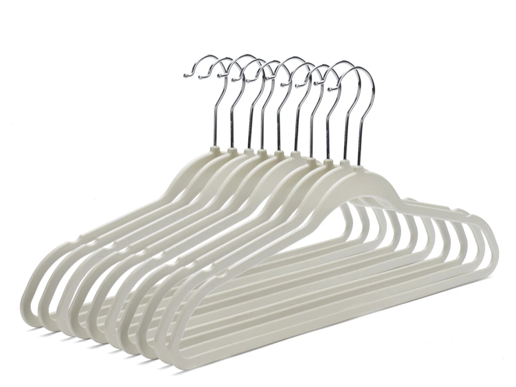 Durable Non Slip Thin Compact Plastic Coat Hangers Space Saving