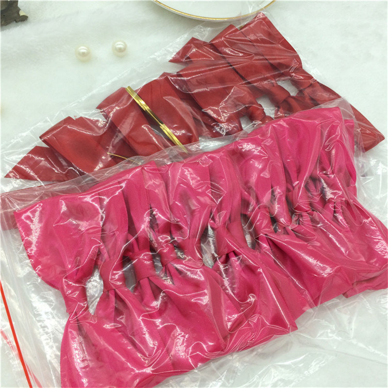 Manufacture Supplier ODM/OEM Wholesale Printed Logo Elastic Ribbon Bow Pink for Hair