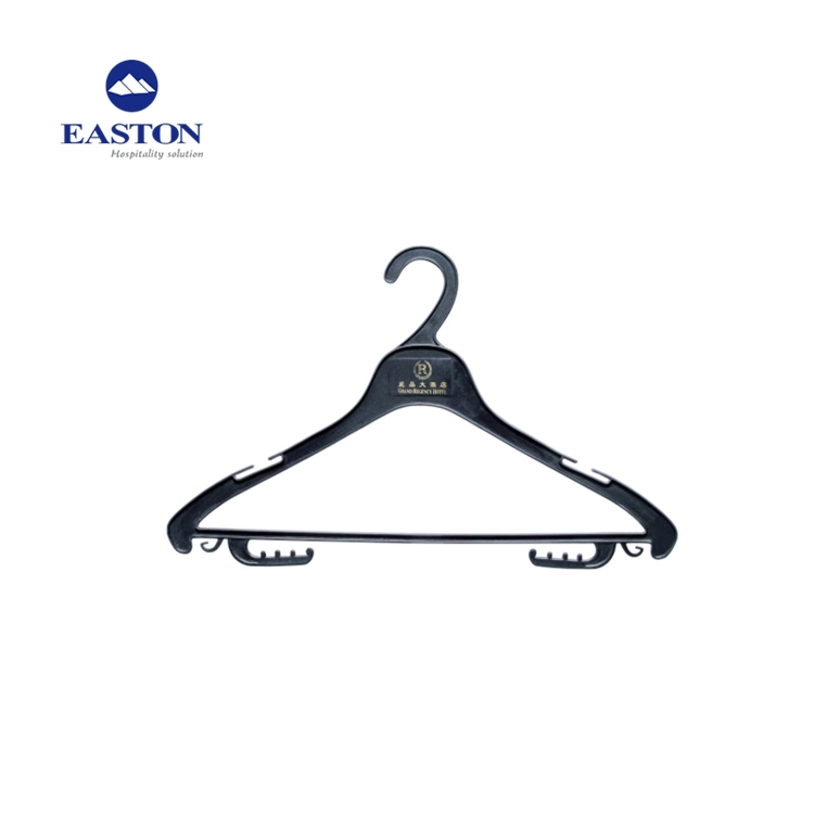 Black Plastic Laundry Hanger Clothes with Multifuctional Rack
